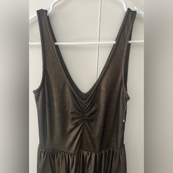 NWOT MARC JACOBS Party Dress Metallic Green Fully Lined with pocket Women’s XS - Picture 2 of 9